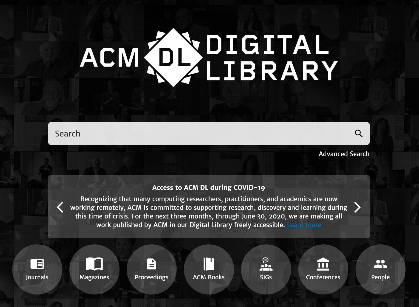 ACM ACM opens free access to Digital Library for all till 06/30/2020